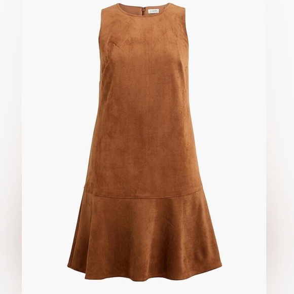 NWT | J. Crew Factory Faux-Suede Drop-Waist Mini Dress | Sz 12 - Picture 4 of 4